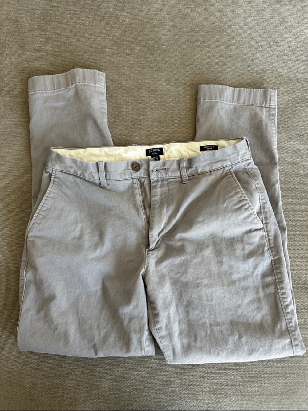 J. Crew Men's Gray Pants - Athletic Slim Fit 30x30